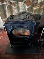 Houtkachel - geëmailleerd saey 94 + set + plaat, Ophalen, Gebruikt, Houtkachel, Vrijstaand