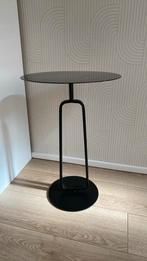Kwantum bijzettafel zwart metaal, Ophalen, Minder dan 55 cm, Metaal of Aluminium, Rond