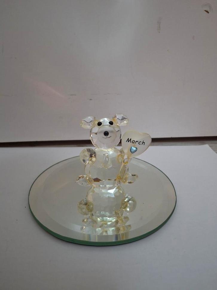 Kristallen Beertje Maart - Swarovski Stijl, Antiek en Kunst, Antiek | Glas en Kristal, Ophalen