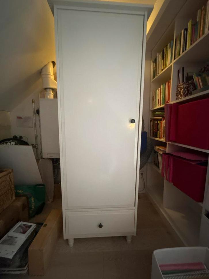 Witte IKEA hang leg kinderkleding kast met lade, Huis en Inrichting, Kasten | Kledingkasten, Gebruikt, 150 tot 200 cm, 50 tot 100 cm