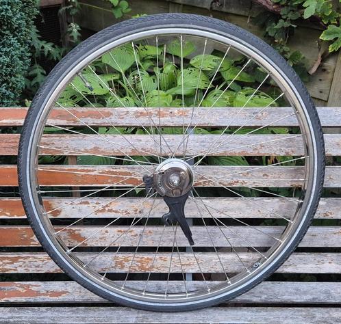 Zo goed als nieuw 28 inch voorwiel met rollerbrake, Fietsen en Brommers, Fietsonderdelen, Zo goed als nieuw, Algemeen, Wiel, Ophalen of Verzenden