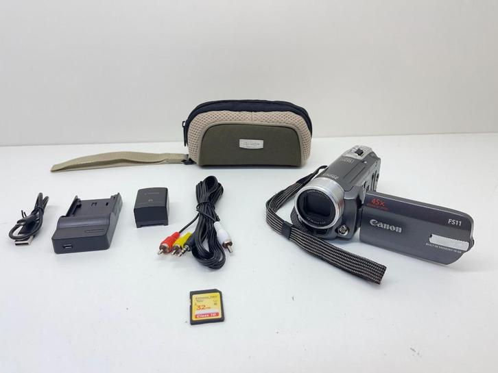 Canon FS11E Digitale camcorder met extern Mic ingang, Audio, Tv en Foto, Videocamera's Digitaal, Zo goed als nieuw, Camera, Geheugenkaart