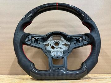 Golf 7 CARBON FIBER stuur GTI look rode stiksel NIEUW  beschikbaar voor biedingen