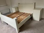 2 pers bed 160x200, electrisch verstelbare, 2 nachtkastje's, Ophalen, Tweepersoons, 160 cm, Hout