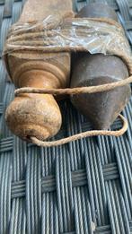 Schietlood met houten klos, Antiek en Kunst, Ophalen of Verzenden