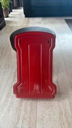 Brocante emaille oud lepelrek rood, Ophalen of Verzenden