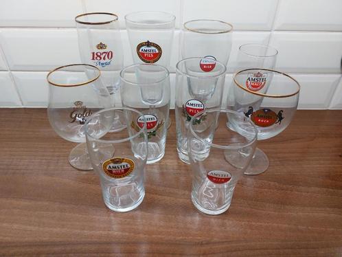 Verzameling Amstel bierglazen 10 stuks, Verzamelen, Biermerken, Zo goed als nieuw, Glas of Glazen, Amstel, Ophalen of Verzenden