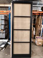 Nieuwe hoge zwarte staal look binnendeur met 4 ramen, Ophalen, 80 tot 100 cm, 215 cm of meer, Binnendeur