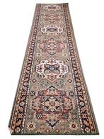 Vintage Persian runner wool green medallions 66x220cm