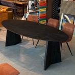 Eetkamertafel mango hout zwart japandi !!nieuw!!, Ophalen, Japandi, 100 tot 150 cm, Ovaal