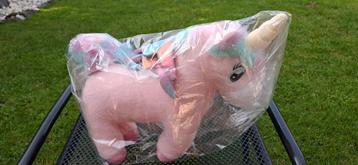 Eenhoorn roze met glitterhoeven nieuw in verpakking, knuffel beschikbaar voor biedingen