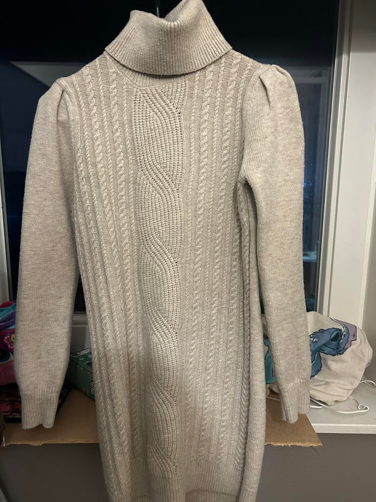 Cache Cache Gebreide Jurk - Maat XS, Kleding | Dames, Beige, Ophalen of Verzenden, Zo goed als nieuw, Maat 34 (XS) of kleiner