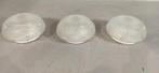 Set van 3 vintage plafondlampen, rond, Tweedehands, Tweedehands, Ophalen of Verzenden, Glas