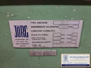 JORG 3622 1300x2mm zetbank zetbanken gebruikte machines beschikbaar voor biedingen