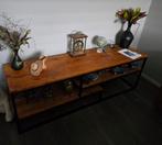 Industrieel TV Meubel - Stoer en Stijlvol, Ophalen, Gebruikt, 100 tot 150 cm, Metaal