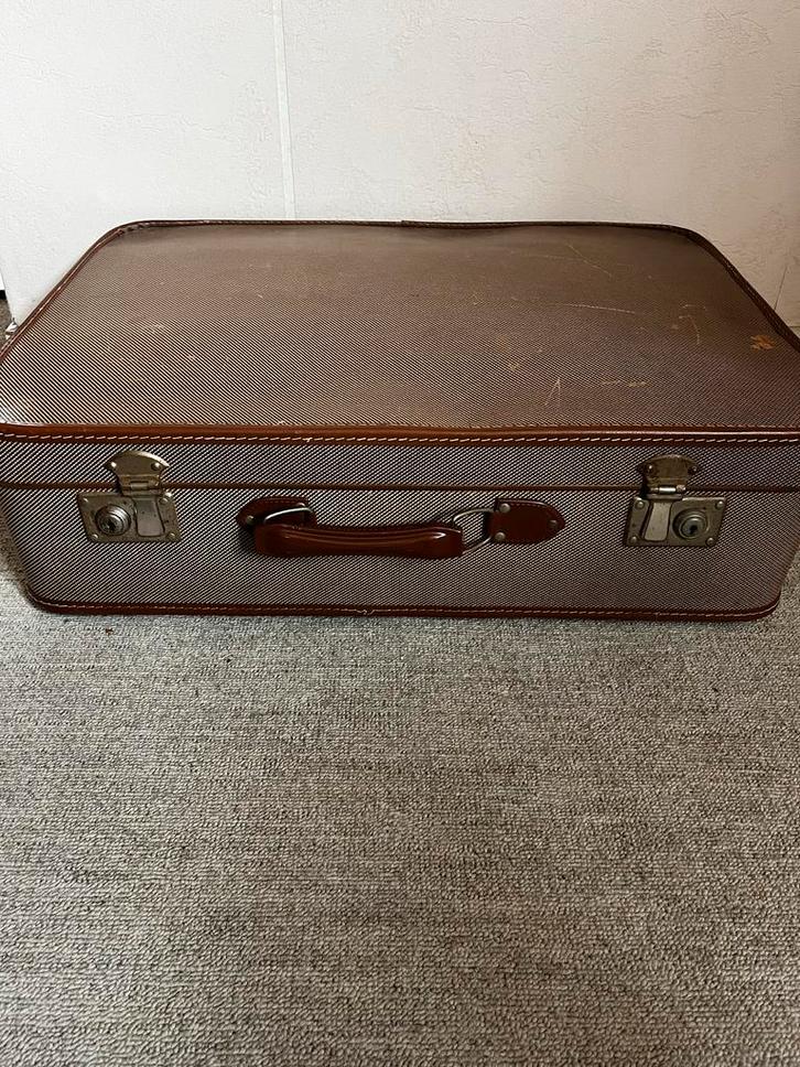 Vintage Retro Koffer, Sieraden, Tassen en Uiterlijk, Koffers, Gebruikt, Overige materialen, Minder dan 50 cm, Minder dan 35 cm