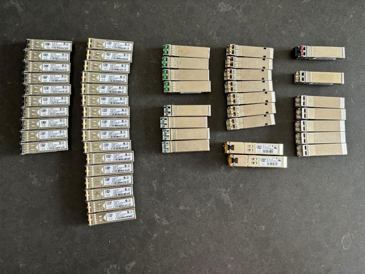 Cisco SFP-10G GLC-SX-MM 10G-ZR 10G-SR SX-MMD GLC-T, Computers en Software, Netwerk switches, Gebruikt, Ophalen of Verzenden