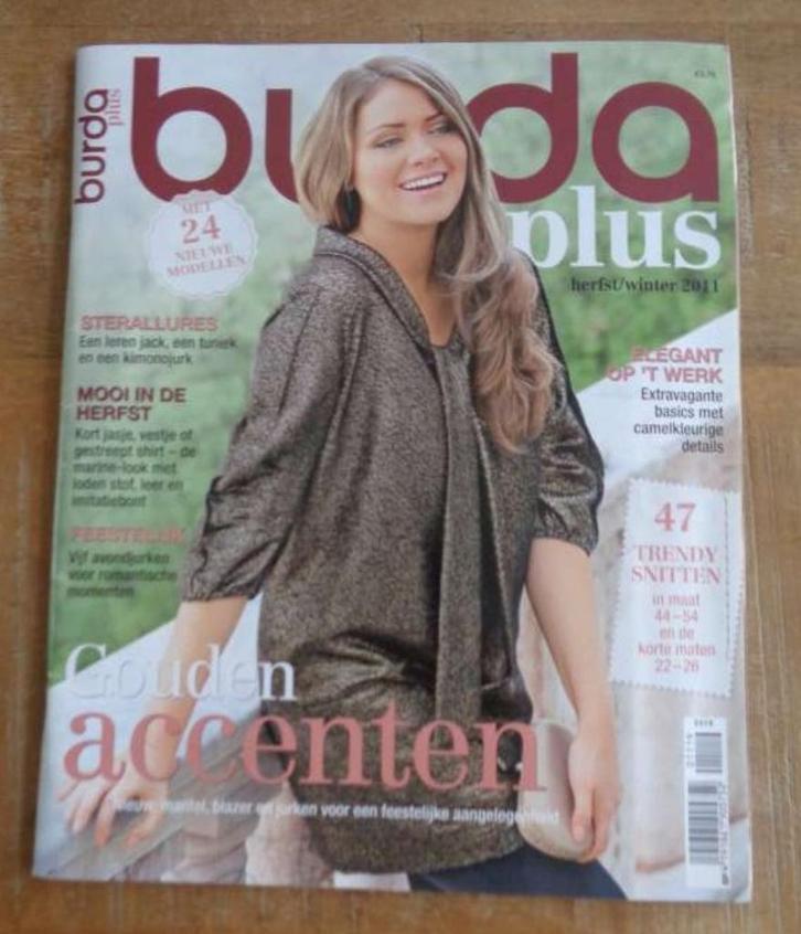 Burda Plus XL herfst/winter 2011 grote maten mt 44 t/m 54, Hobby en Vrije tijd, Kledingpatronen, Zo goed als nieuw, Vrouw, Burda