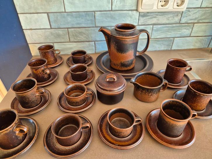Koffieservies van Arabia Finland Ruska, Antiek en Kunst, Antiek | Servies compleet, Ophalen of Verzenden