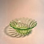 Schalen groen glas Art Deco, Ophalen of Verzenden