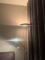 RVS Hoeklamp met Leeslamp, Huis en Inrichting, Lampen | Vloerlampen, Ophalen, Gebruikt, Metaal, 150 tot 200 cm