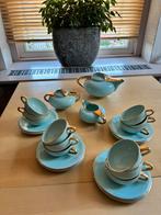 Theeservies. Turqoise vintage, Antiek en Kunst, Antiek | Servies compleet, Ophalen