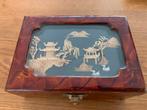 Vintage Chinees Diorama lakdoos, Antiek en Kunst, Ophalen