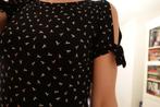 Zwart shirtje met vogels Steps maat S, Zwart, Ophalen of Verzenden, Zo goed als nieuw, Korte mouw