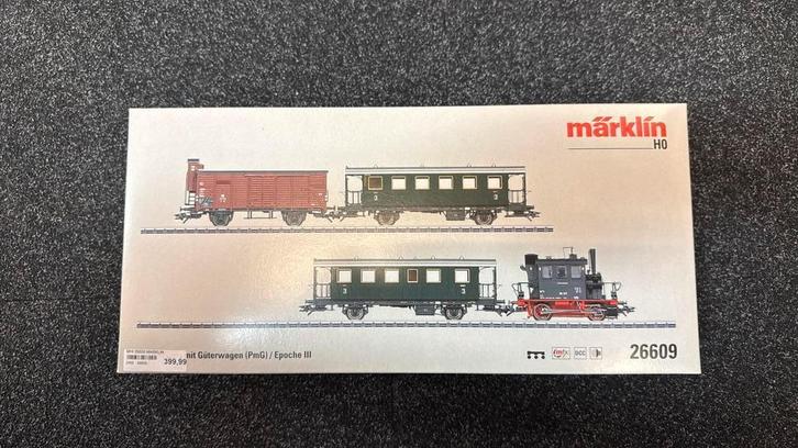 Marklin Personentrein met goederenwagen  26609. Nieuw, Hobby en Vrije tijd, Modeltreinen | H0, Nieuw, Wagon, Wisselstroom, Märklin