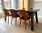 6 Vintage Thonet N515 Oswald Haerdtl stoelen, Huis en Inrichting, Ophalen, Gebruikt, Bruin, Vintage jaren '50