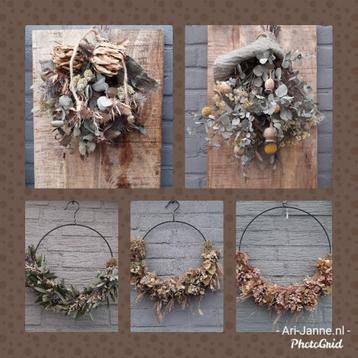 30%KORTING! Landelijke groendecoraties, droogbloemen  beschikbaar voor biedingen