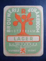 Bier - zeer oud etiket van een Oranjeboom bierflesje, Verzamelen, Biermerken, Ophalen of Verzenden, Zo goed als nieuw, Overige typen