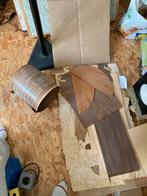 Resten fineer zebrano walnoot esdoorn, Doe-het-zelf en Verbouw, Hout en Planken, Ophalen, Minder dan 25 mm, Nieuw, Plank