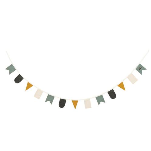 Vlaggenlijn Slinger Hiep Hiep Hoera Oker/Oudgroen Roommate, Kinderen en Baby's, Kinderkamer | Inrichting en Decoratie, Nieuw, Wanddecoratie