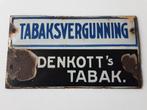 Emaille deurpostje, Oldenkott's Tabak, tabaksvergunning, Ophalen of Verzenden, Gebruikt, Reclamebord