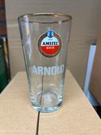 Amstel bier dubbeldruk naam glas, Ophalen, Zo goed als nieuw, Bierglas