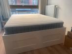 bed 140 cm + lattenbodem + matras, Huis en Inrichting, Slaapkamer | Boxsprings, Tweepersoons, Zo goed als nieuw, 200 cm, 140 cm