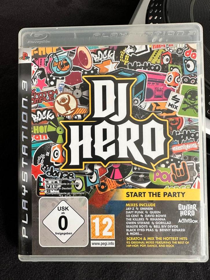 DJ Hero PS3 Set - Compleet!, Spelcomputers en Games, Games | Sony PlayStation 1, Gebruikt, Muziek, 1 speler, Vanaf 12 jaar, Ophalen of Verzenden