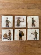 Set van 6 handgemaakte wandtegels, Ophalen of Verzenden