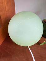 Vintage design Honsel Leuchten bollamp, groen, tafellamp, Ophalen of Verzenden, Zo goed als nieuw, Glas, Minder dan 50 cm