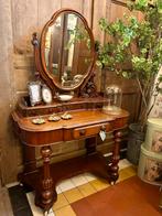 Antieke houten kaptafel met spiegel en wieltjes, landelijk, Ophalen, IL Fienile, Hoofdstraat 15 de steeg, Info@ilfienile.nl