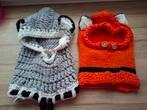 Dieren muts vos en wolf, Overige kleuren, Ophalen of Verzenden, Handgemaakt, Maat 34 (XS) of kleiner