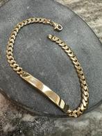 Prachtige 14k gouden naamplaat armband, Ophalen of Verzenden, Nieuw, Goud