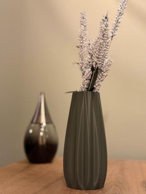 Geribbelde Planten Pot Vaas 16cm, Huis en Inrichting, Woonaccessoires | Vazen, Nieuw, Overige kleuren, Minder dan 50 cm, Kunststof