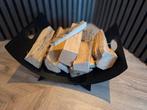 Metalen open haard mand incl. blokken hout., Ophalen, Overige materialen, Gebruikt, Mand