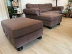 Urban Sofa 3-zits bank incl. longchair en hocker, Huis en Inrichting, Ophalen, Hout, Gebruikt, 125 cm of meer