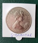 Munt Gibraltar One Crown 1980, Ophalen of Verzenden, Overige landen, Losse munt