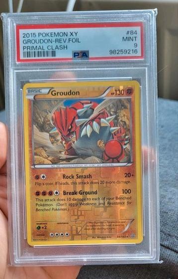 Groudon 84/160 Reverse Foil - PSA 9 - Primal Clash POP 21 beschikbaar voor biedingen