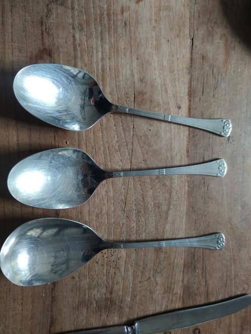 Gero zilmeta 524 16 messen en 3 opscheplepels, Antiek en Kunst, Antiek | Bestek, Ophalen of Verzenden