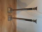 2 metalen kandelaars hoogte 64 cm, Ophalen, 50 tot 75 cm, Zo goed als nieuw, Metaal
